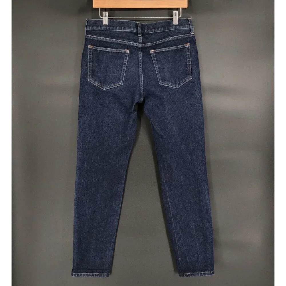 Everlane Mens Uniform The Slim Jean Size 33 Dark Wash Denim Organic Cotton